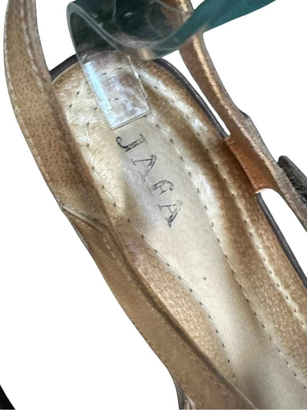 Jafa T Strap Platform Sandals Burnished Camel/tan Size US 9/ EUR 40 In Near EUC